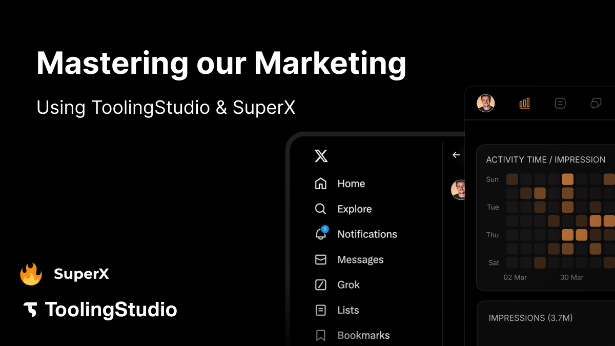 the tool SuperX is positioned along side the header for Mastering our Marketing